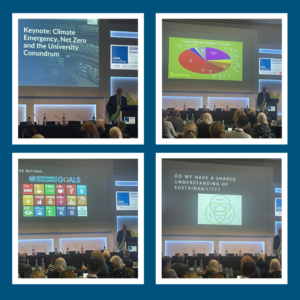 Collage of images from keynote speaker at SUMS Annual Conference 2022