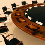 round table and chairs to represent organisation design